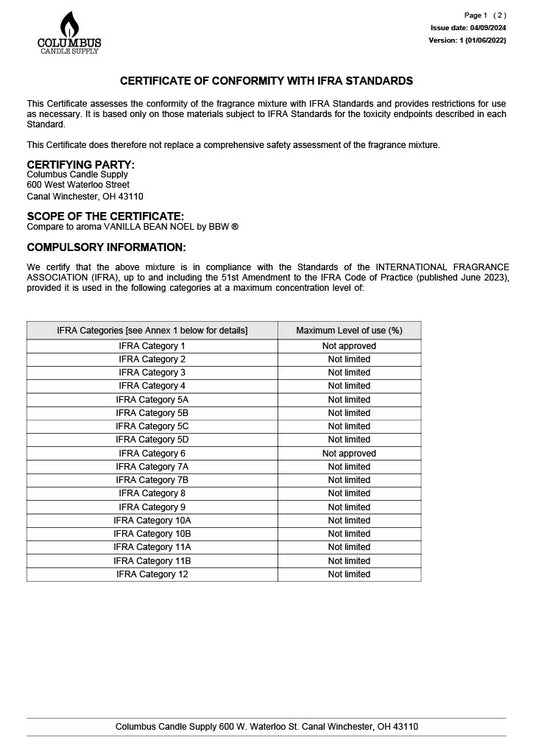 Vanilla Bean Noel Fragrance Oil