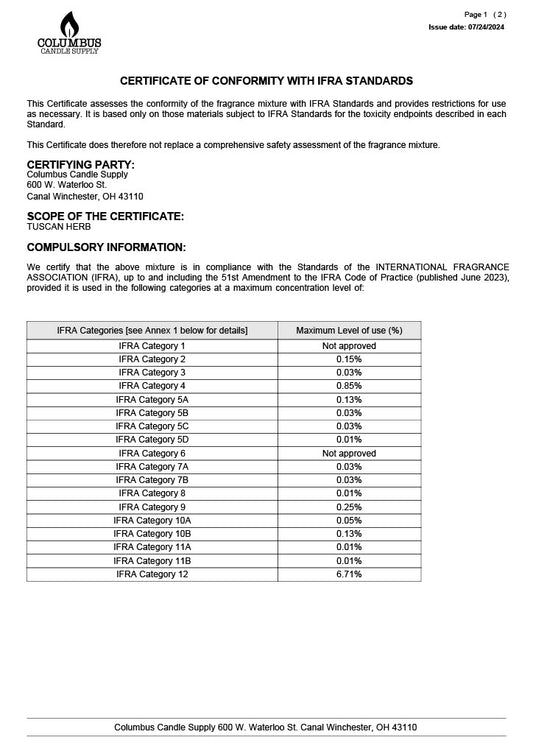 Tuscan Herb Fragrance Oil