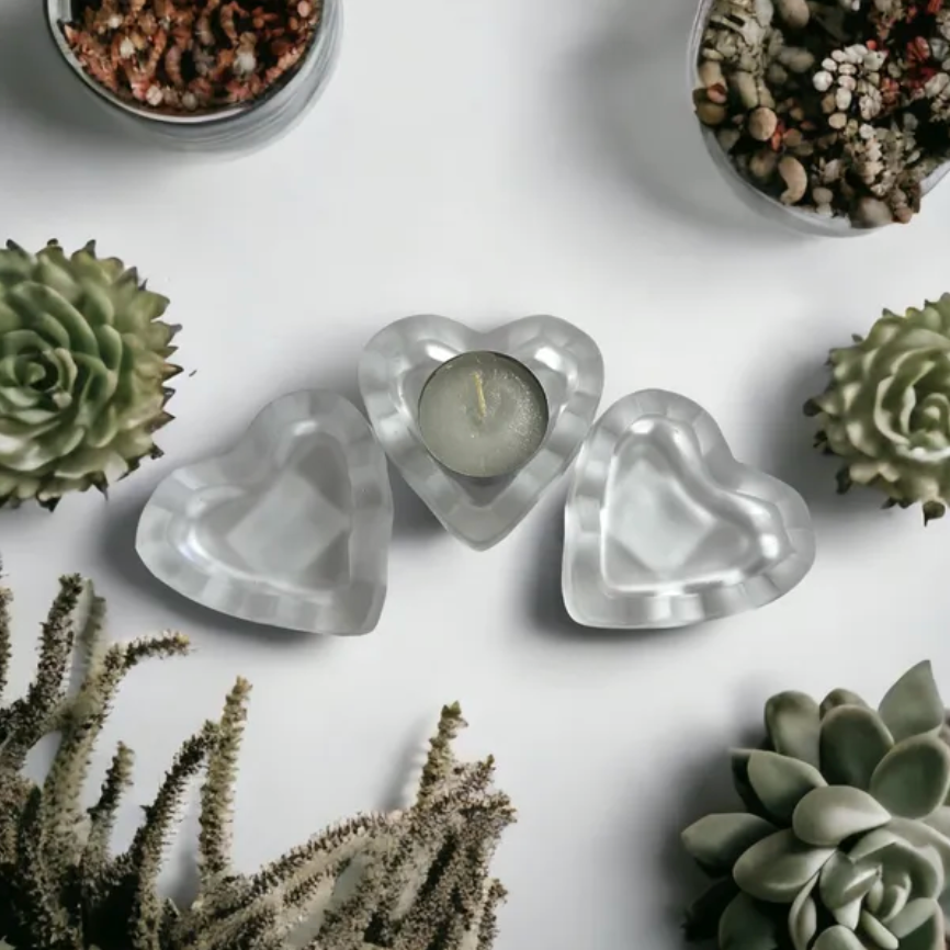 Porcelain Heart Tea Light Holder