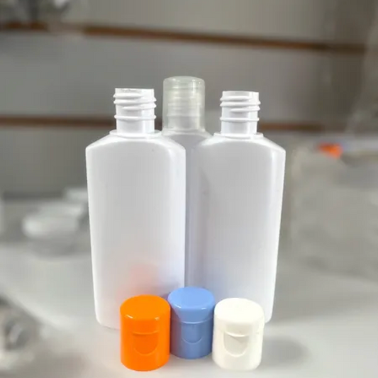 White Plastic Cosmetic Bottles 2 oz – Flip Top