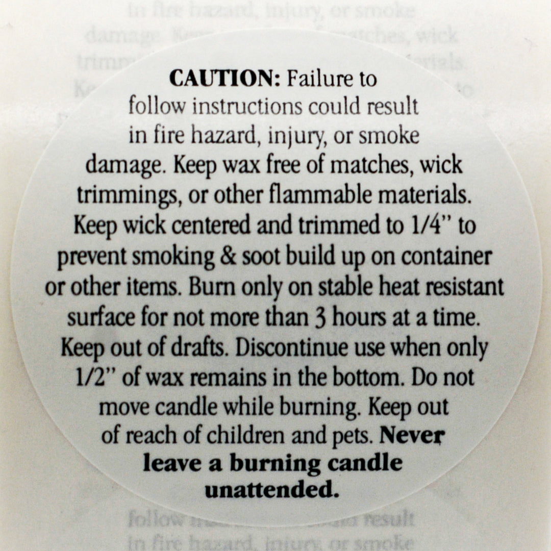 Candle Warning Labels
