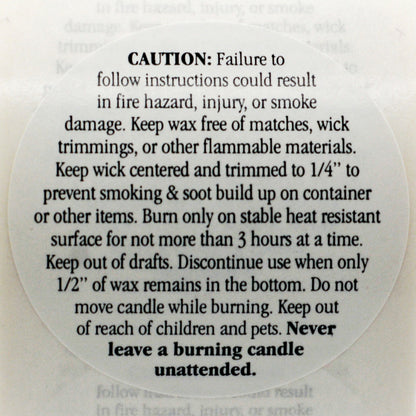 Candle Warning Labels