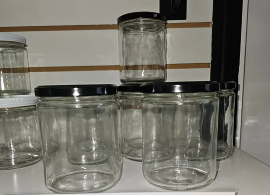 16 oz Salsa Jar with Black Lids
