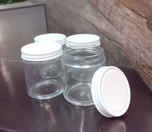 4oz Straight Side Jar w/ White Lid