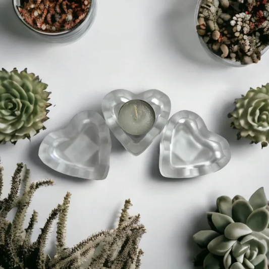 Porcelain Heart Tea Light Holder